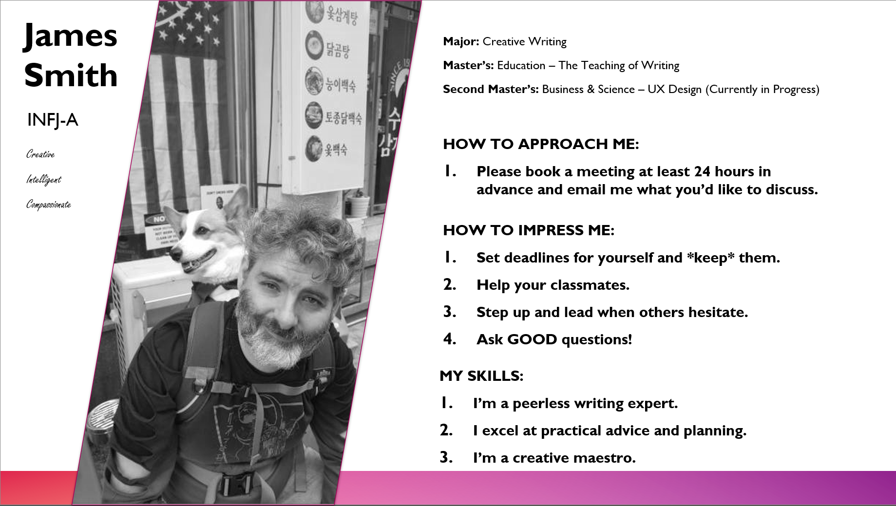 Counselor introduction slide